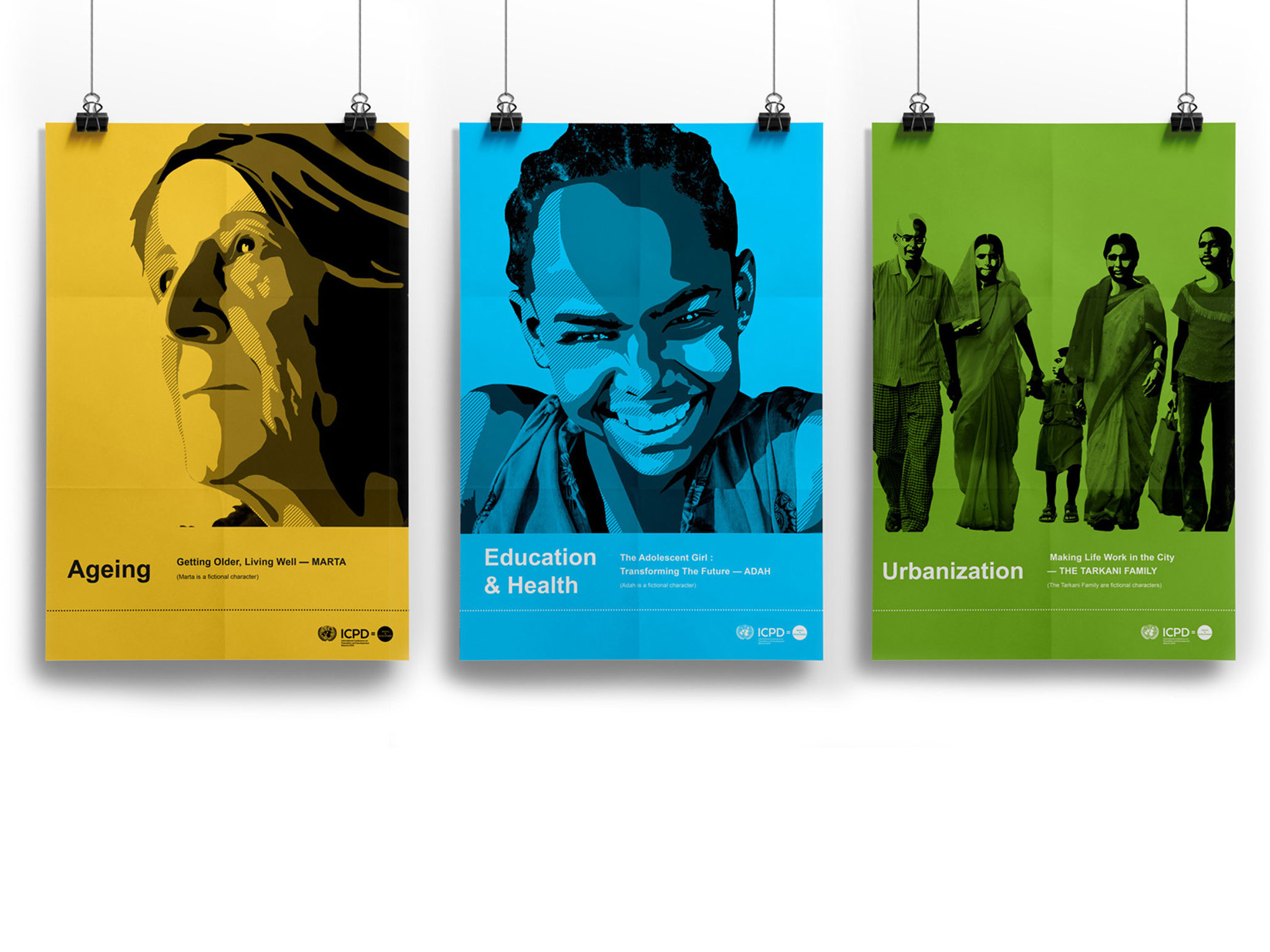 Printed Posters for I.C.P.D. U.N.F.P.A The Dignity Project